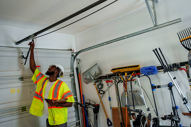 Professional Garage Door Panel Replacement technician working in South Browning, MT
